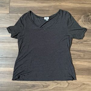 Old Navy Scoop-neck Black with White Stripes Shirt